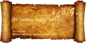 Énekes Győző névjegykártya